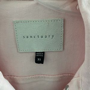 Sanctuary light pink denim jacket.  Size xs